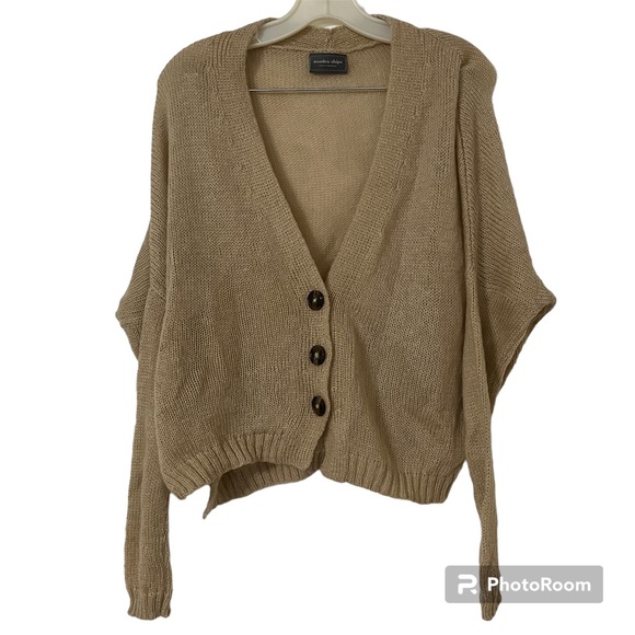 Wooden Ships Paola Buendia Cardigan Tan/Cream Size XS - Picture 1 of 6